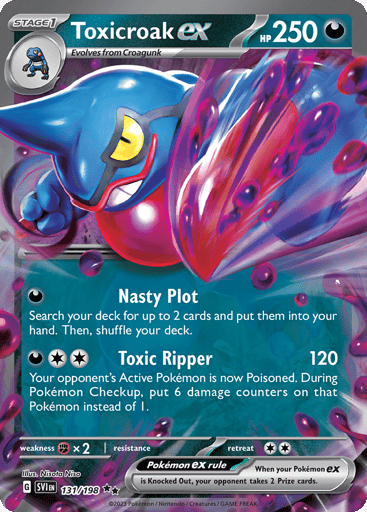Toxicroak ex – Double Rare – 131/198 – Scarlet & Violet