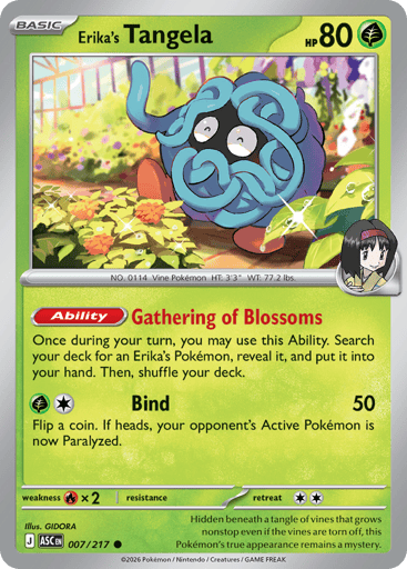 Erika’s Tangela – Common Reverse Holo – 007/217 – Ascended Heroes