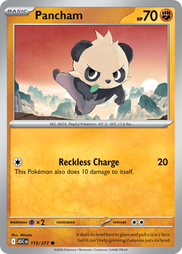 Pancham – Common Reverse Holo – 115/217 – Ascended Heroes