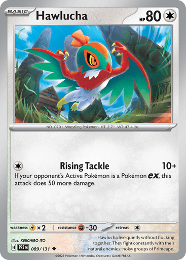 Hawlucha – Uncommon Master Ball Reverse Holo – 089/131 – Prismatic Evolutions
