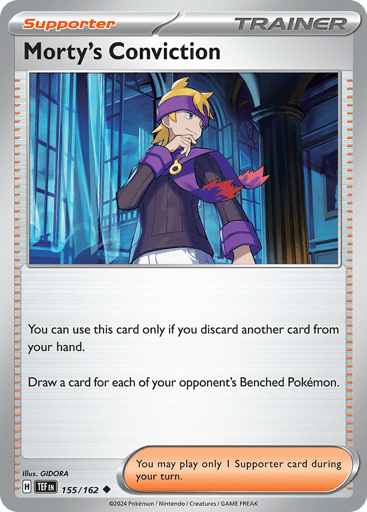 Morty's Conviction – Uncommon Reverse Holo – 155/162 – Temporal Forces
