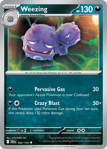 Weezing – Uncommon Reverse Holo – 092/159 – Journey Together