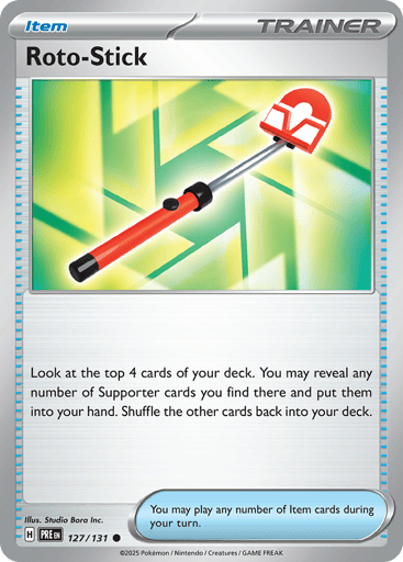 Roto-Stick – Common Reverse Holo – 127/131 – Prismatic Evolutions