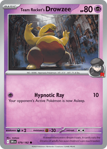 Team Rocket’s Drowzee – Common – 079/182 – Destined Rivals