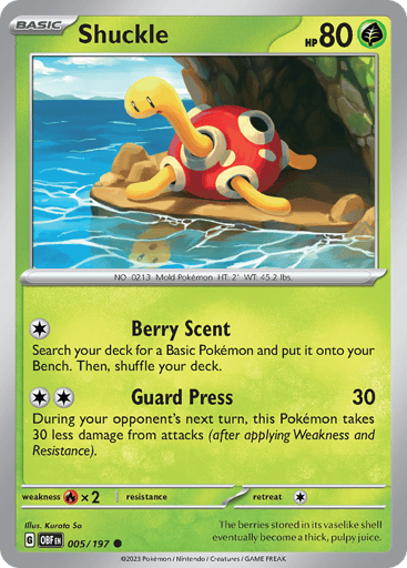 Shuckle – Common – 005/197 – Obsidian Flames