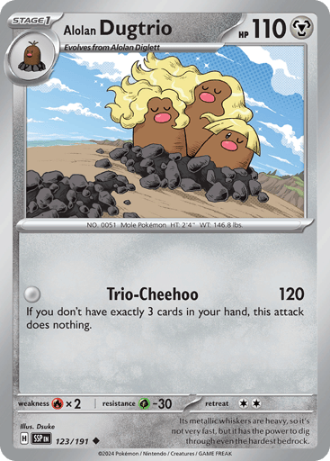 Alolan Dugtrio – Uncommon – 123/191 – Surging Sparks