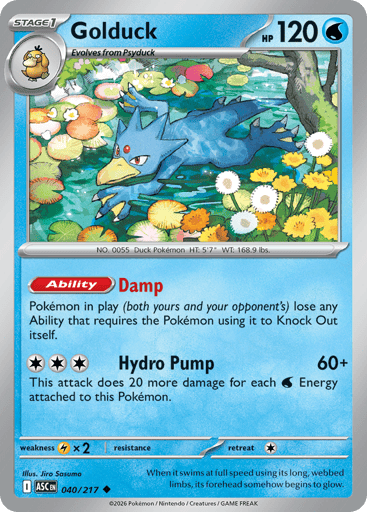 Golduck – Uncommon Reverse Holo – 040/217 – Ascended Heroes