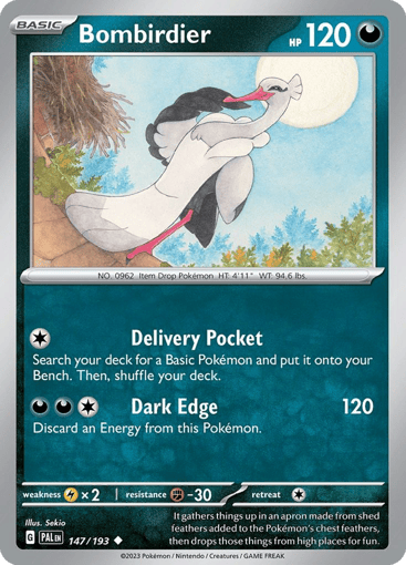 Bombirdier – Uncommon Reverse Holo – 147/193 – Paldea Evolved