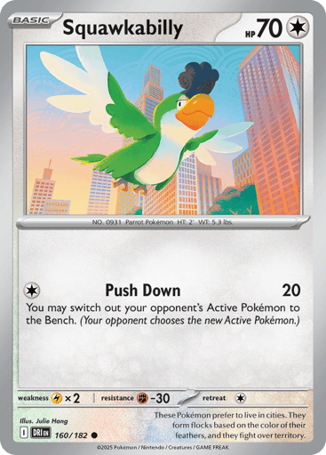 Squawkabilly – Common Reverse Holo – 160/182 – Destined Rivals