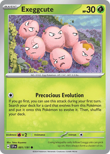 Exeggcute – Common Reverse Holo – 001/191 – Surging Sparks