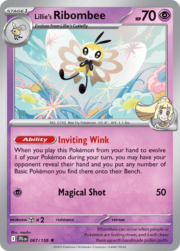 Lillie’s Ribombee – Rare Holo – 067/159 – Journey Together