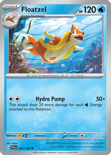 Floatzel – Uncommon Reverse Holo – 047/198 – Scarlet & Violet
