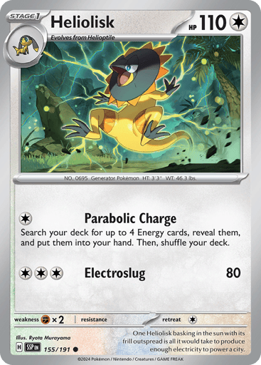Heliolisk – Common Reverse Holo – 155/191 – Surging Sparks