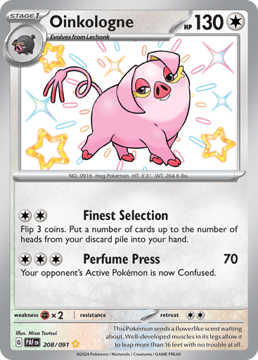 Oinkologne – Shiny Rare – 208/091 – Paldean Fates