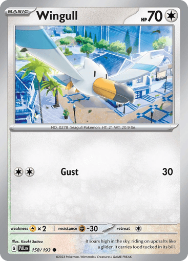 Wingull – Common Reverse Holo – 158/193 – Paldea Evolved