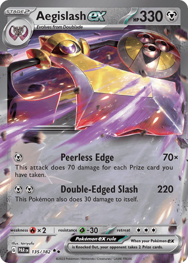 Aegislash ex – Double Rare – 135/182 – Paradox Rift