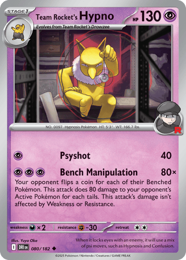 Team Rocket’s Hypno – Uncommon – 080/182 – Destined Rivals