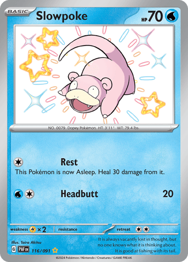 Slowpoke – Shiny Rare – 116/091 – Paldean Fates