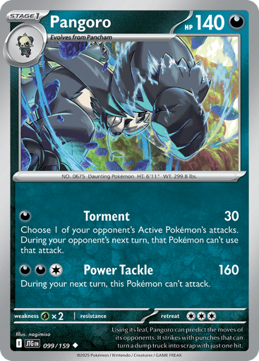 Pangoro – Uncommon Reverse Holo – 099/159 – Journey Together