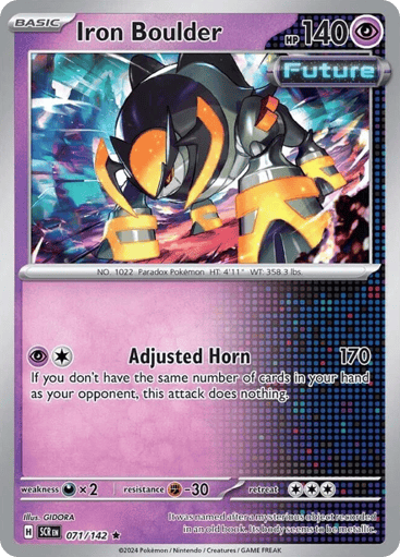 Iron Boulder – Rare Reverse Holo – 071/142 – Stellar Crown