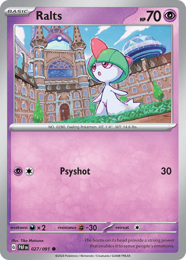 Ralts – Common – 027/091 – Paldean Fates