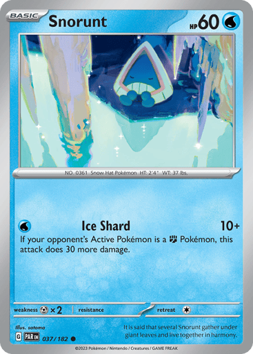 Snorunt – Common Reverse Holo – 037/182 – Paradox Rift
