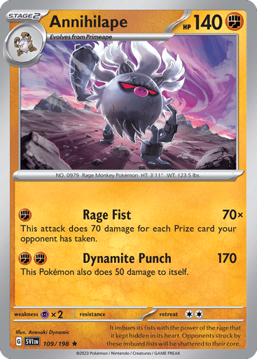 Annihilape – Rare Holo – 109/198 – Scarlet & Violet