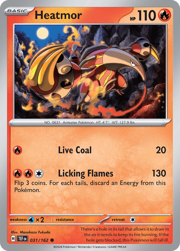 Heatmor – Common Reverse Holo – 031/162 – Temporal Forces