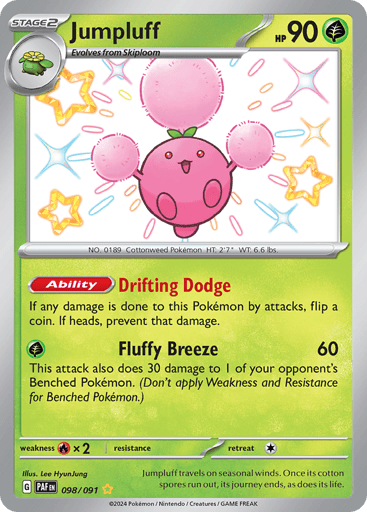 Jumpluff – Shiny Rare – 098/091 – Paldean Fates