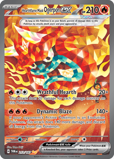 Hearthflame Mask Ogerpon ex – Special Illustration Rare – 212/167 – Twilight Masquerade