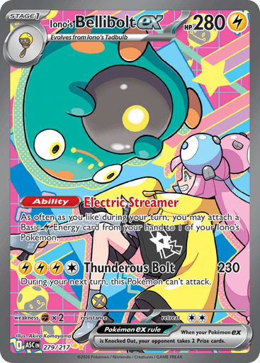 Iono’s Bellibolt ex – Special Illustration Rare – 279/217 – Ascended Heroes