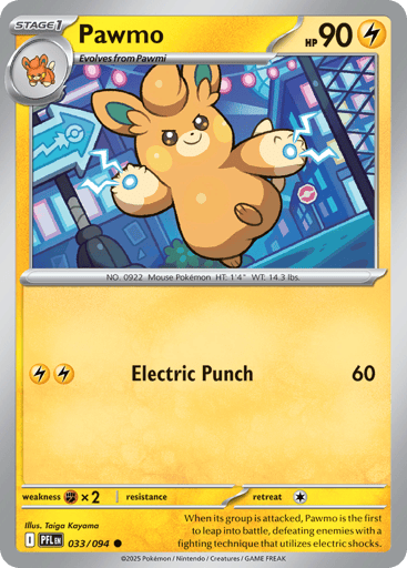 Pawmo – Common Reverse Holo – 033/094 – Phantasmal Flames