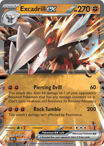 Excadrill ex – Double Rare – 046/086 – Black Bolt