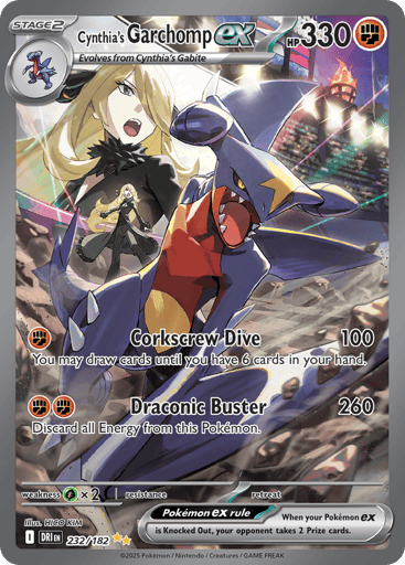 Cynthia’s Garchomp ex – Special Illustration Rare – 232/182 – Destined Rivals