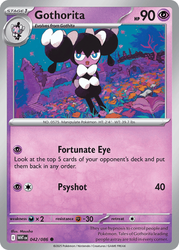 Gothorita – Common Master Ball Reverse Holo – 042/086 – White Flare