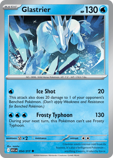 Glastrier – Uncommon Reverse Holo – 054/217 – Ascended Heroes