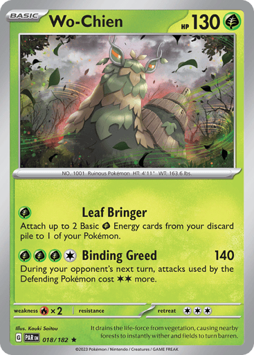Wo-Chien – Rare Holo – 018/182 – Paradox Rift
