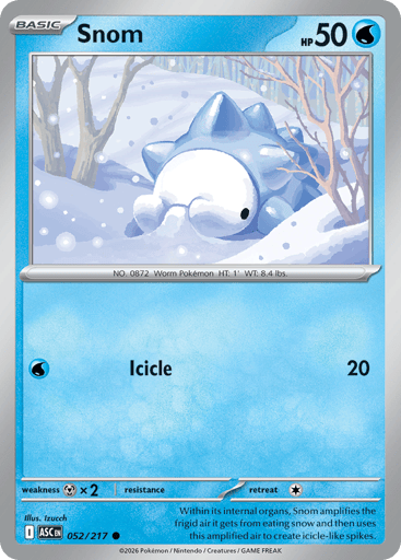 Snom – Common Reverse Holo – 052/217 – Ascended Heroes