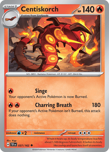 Centiskorch – Uncommon – 037/162 – Temporal Forces