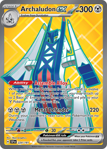 Archaludon ex – Ultra Rare – 224/191 – Surging Sparks