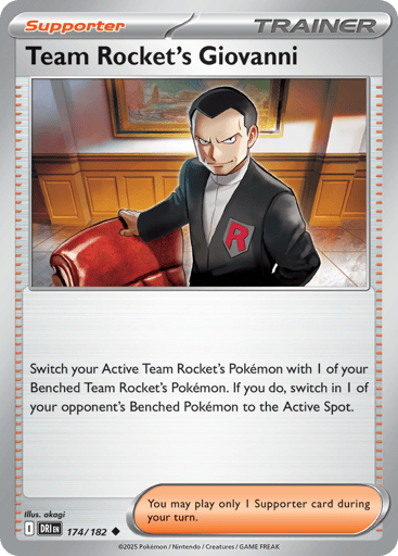 Team Rocket’s Giovanni – Uncommon Reverse Holo – 174/182 – Destined Rivals