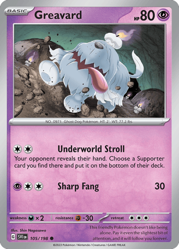 Greavard – Common – 105/198 – Scarlet & Violet