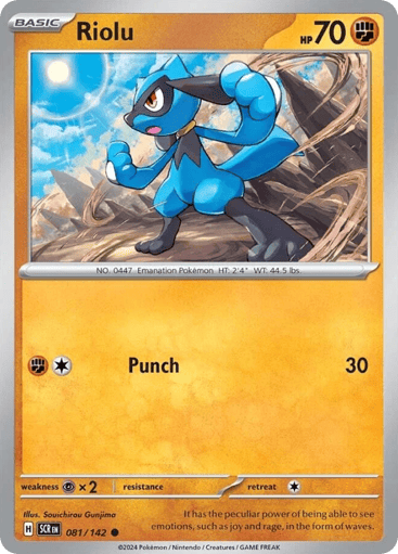 Riolu – Common Reverse Holo – 081/142 – Stellar Crown