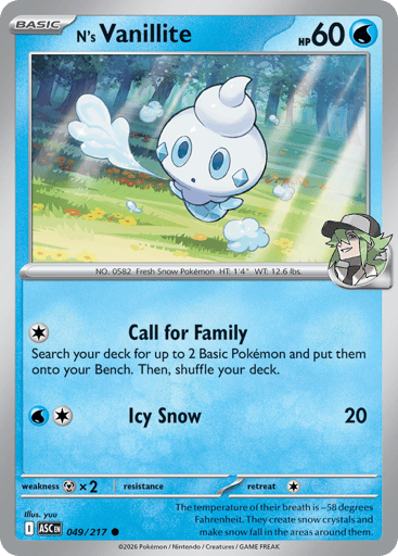 N’s Vanillite – Common – 049/217 – Ascended Heroes