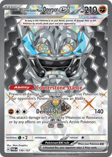 Cornerstone Mask Ogerpon ex – Ultra Rare – 199/167 – Twilight Masquerade