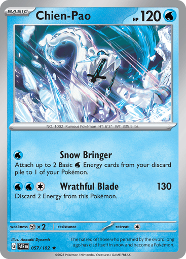 Chien-Pao – Rare Holo – 057/182 – Paradox Rift