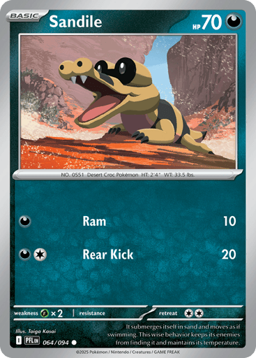 Sandile – Common Reverse Holo – 064/094 – Phantasmal Flames