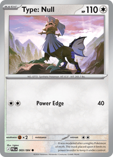 Type: Null – Common Reverse Holo – 069/084 – Pitch Black