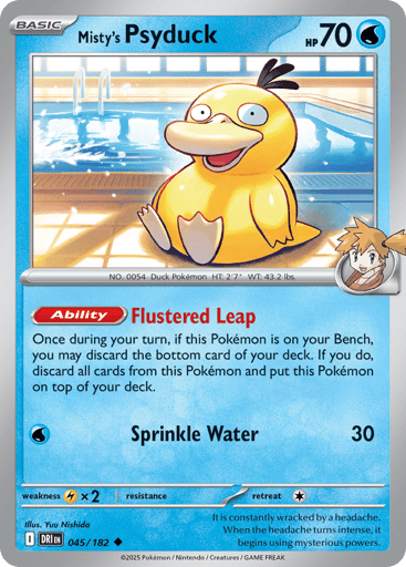 Misty’s Psyduck – Uncommon Reverse Holo – 045/182 – Destined Rivals