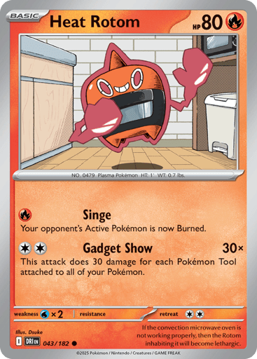 Heat Rotom – Common Reverse Holo – 043/182 – Destined Rivals